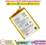 Infinix Hot 4 X557-X556 Original Battery Price In Pakistan
