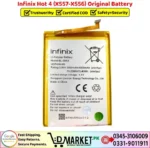 Infinix Hot 4 X557-X556 Original Battery Price In Pakistan