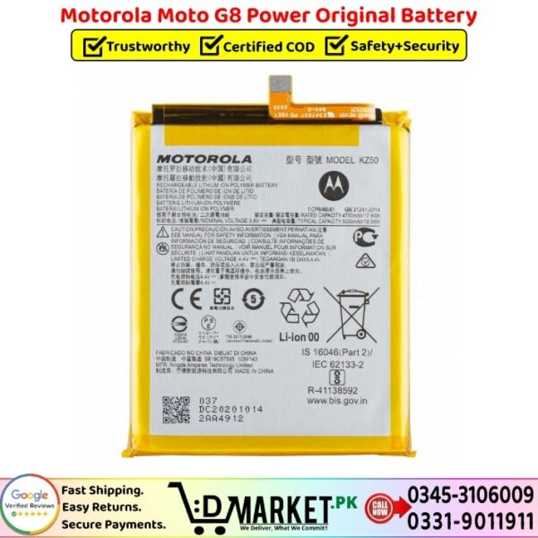 Motorola Moto G8 Power Original Battery Price In Pakistan