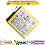 Motorola Moto Z3 Original Battery Price In Pakistan