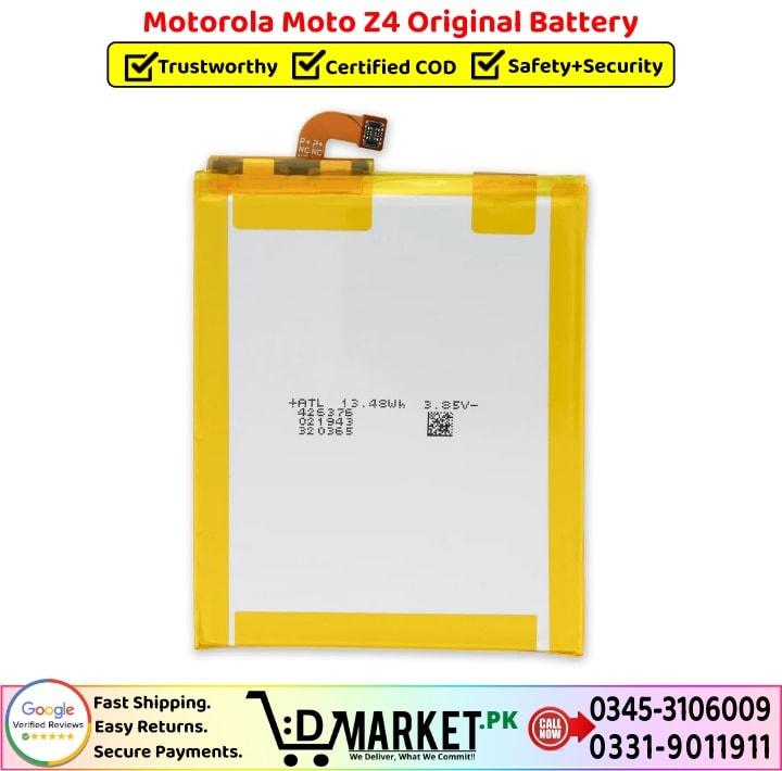 Motorola Moto Z4 Original Battery Price In Pakistan