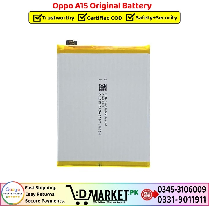 Oppo A15 Original Battery Price In Pakistan