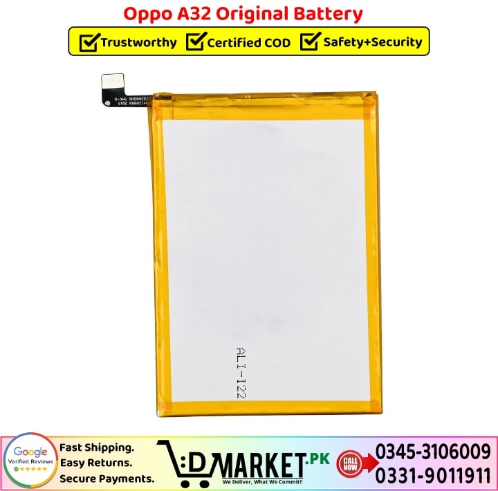Oppo A32 Original Battery Price In Pakistan