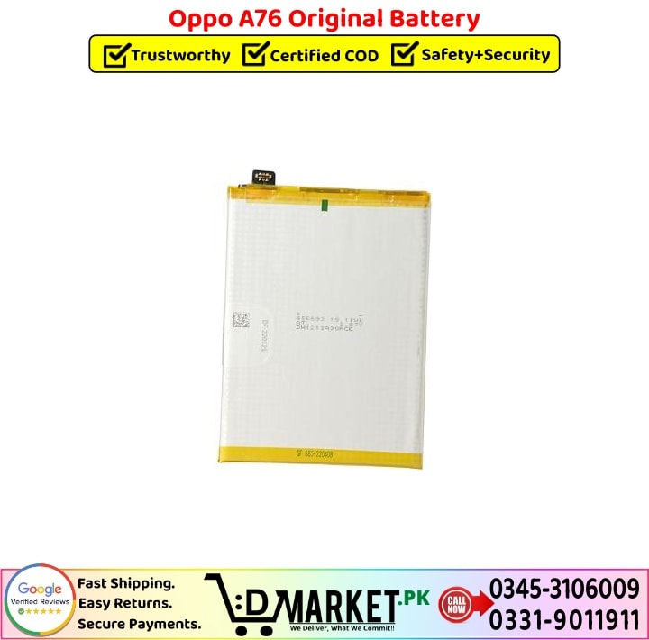 Oppo A76 Original Battery Price In Pakistan