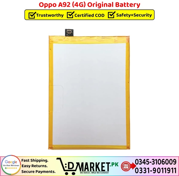 Oppo A92 Original Battery Price In Pakistan