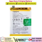 Oppo Reno 3 Original Battery Price In Pakistan