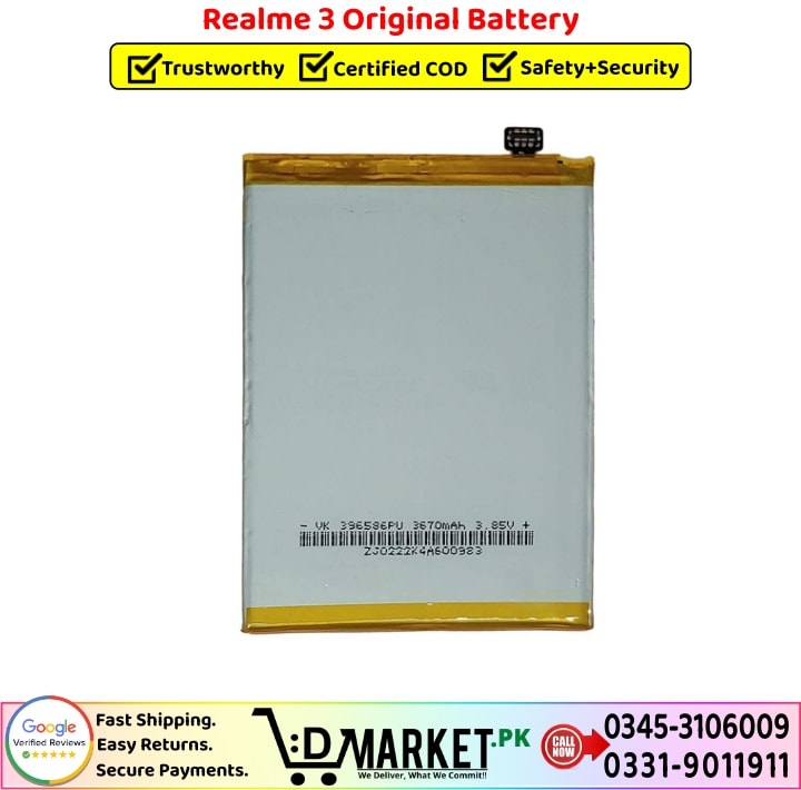 Realme 3 Original Battery Price In Pakistan