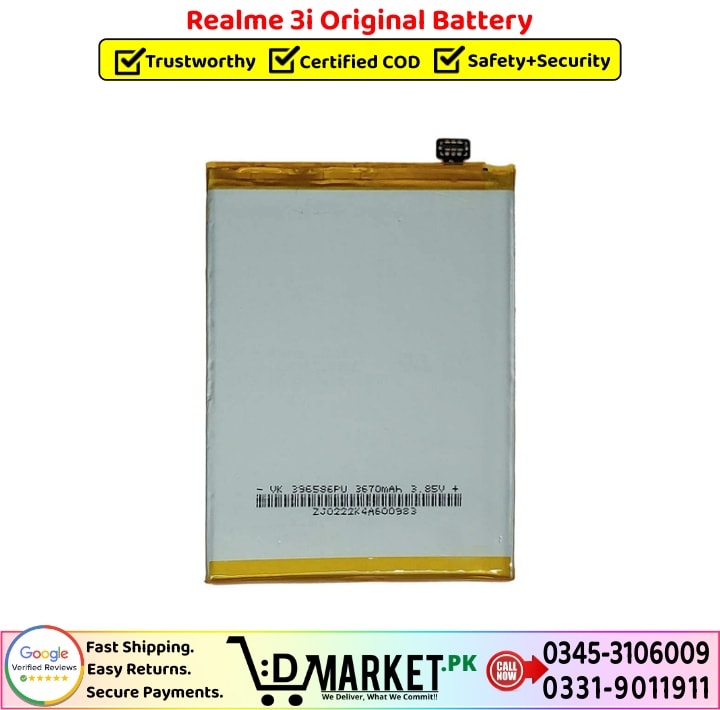 Realme 3i Original Battery Price In Pakistan