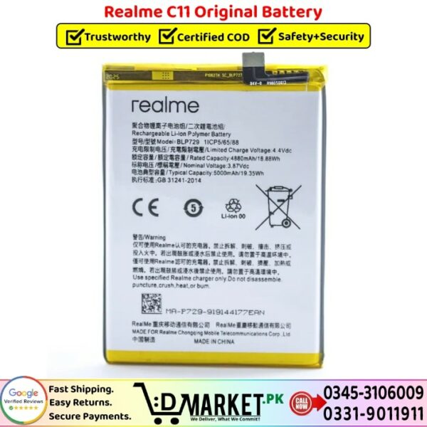 Realme C11 Original Battery Price In Pakistan