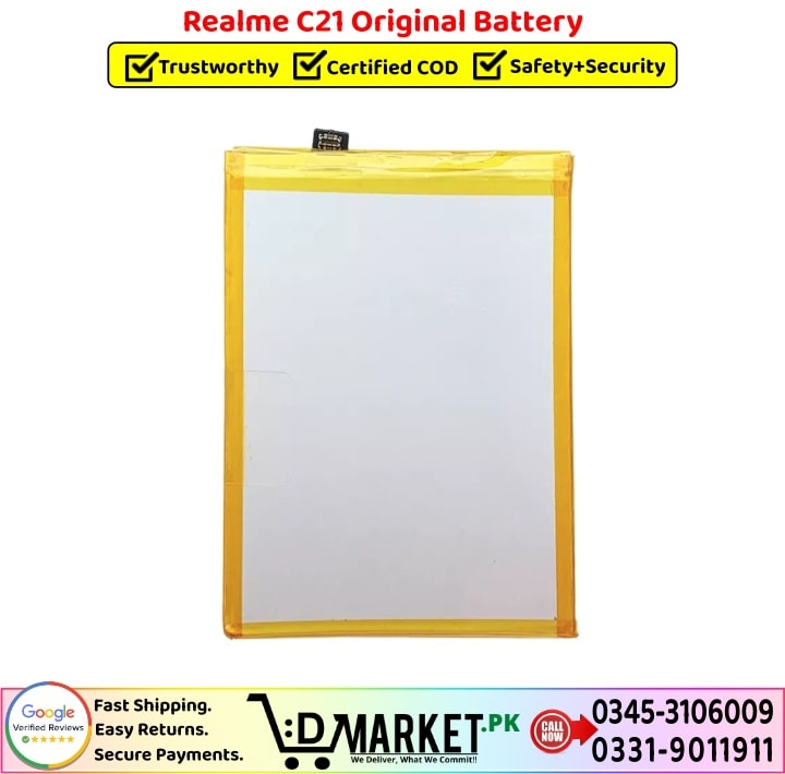 Realme C21 Original Battery Price In Pakistan