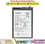Tecno Pop 4 Original Battery Price In Pakistan
