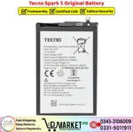 Tecno Spark 5 Original Battery Price In Pakistan
