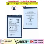 Tecno Spark 5 Pro Original Battery Price In Pakistan