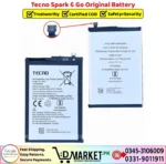 Tecno Spark 6 Go Original Battery Price In Pakistan