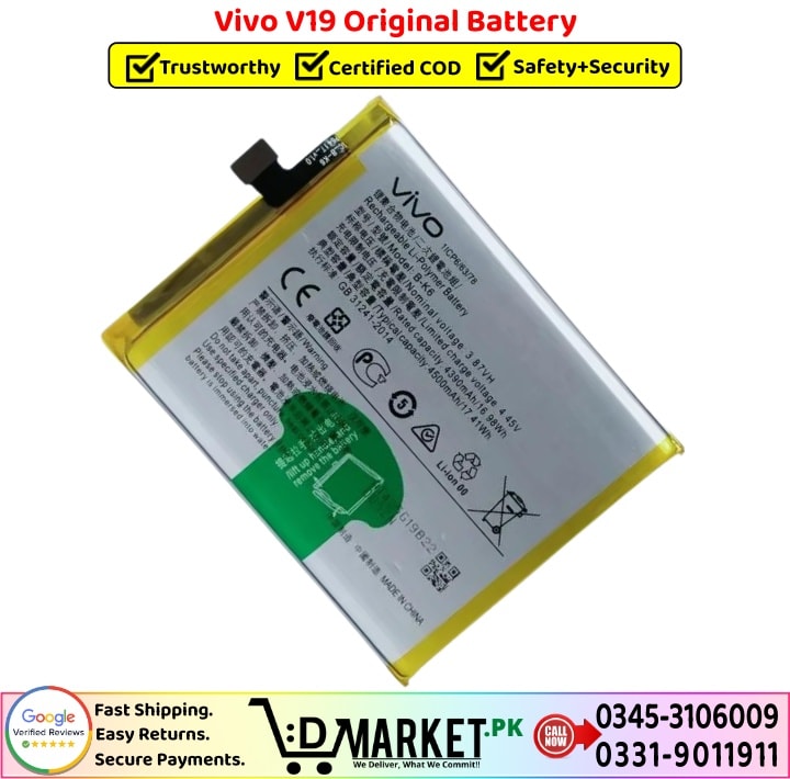 Vivo V19 Original Battery Price In Pakistan