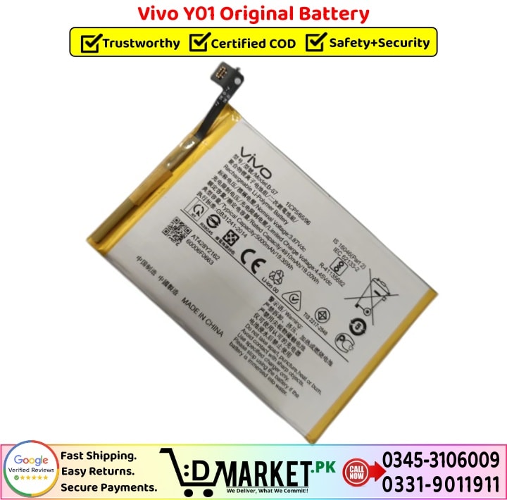 Vivo Y01 Original Battery Price In Pakistan