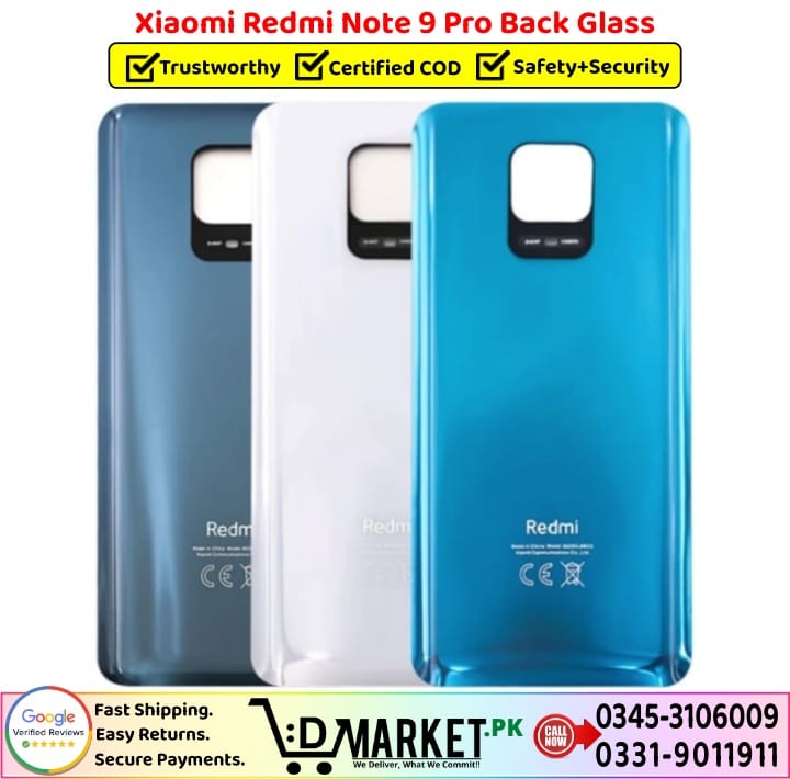 Xiaomi Redmi Note 9 Pro Back Glass Price In Pakistan