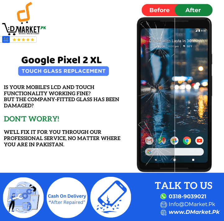 Google Pixel 2 XL Touch Glass Repair Cost