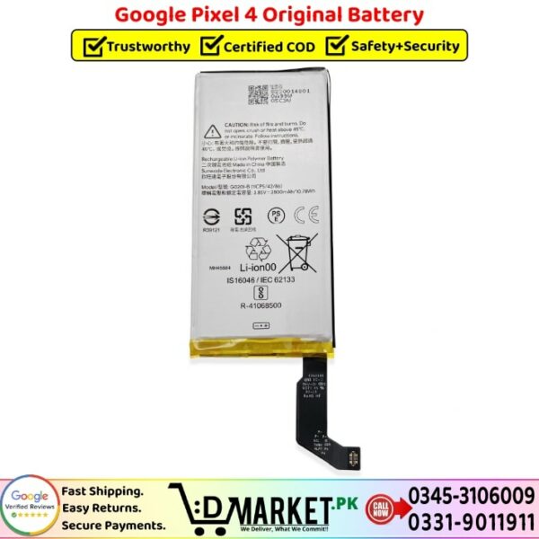 Google Pixel 4 Original Battery Price In Pakistan