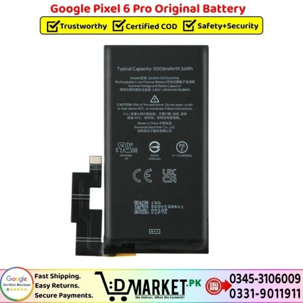 Google Pixel 6 Pro Original Battery Price In Pakistan