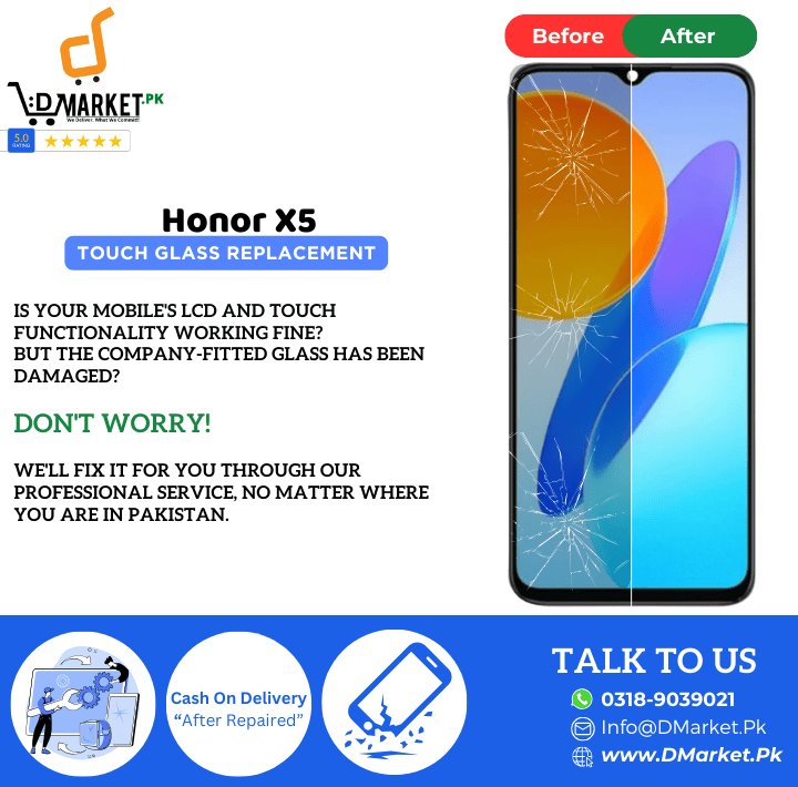 Honor X5 Touch Glass Repair Cost