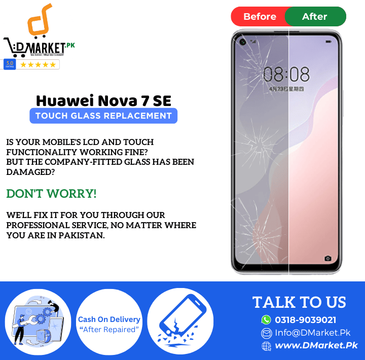 Huawei Nova 7 SE Touch Glass Repair Cost