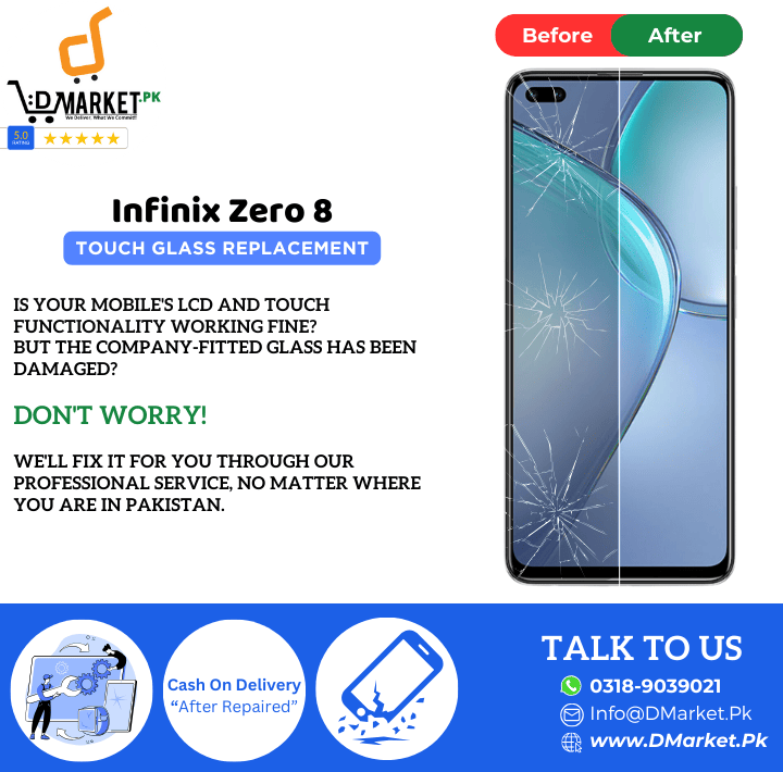 Infinix Zero 8 Touch Glass Repair Cost