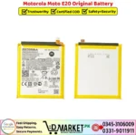 Motorola Moto E20 Original Battery Price In Pakistan