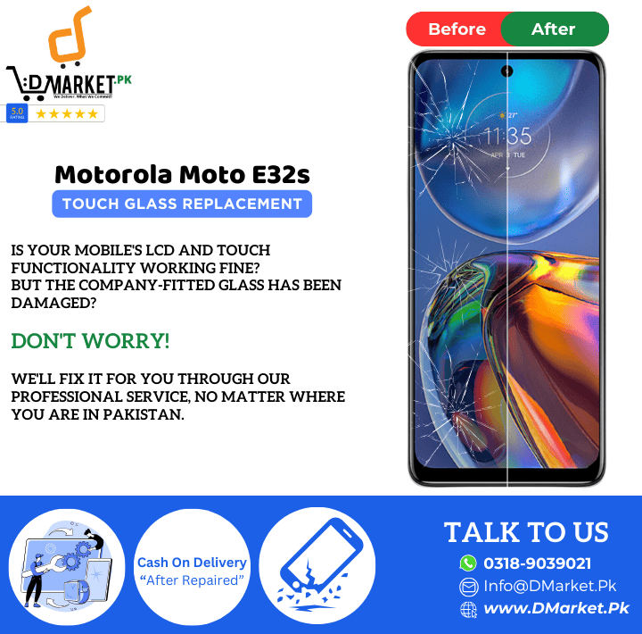 Motorola Moto E32s Touch Glass Repair Cost