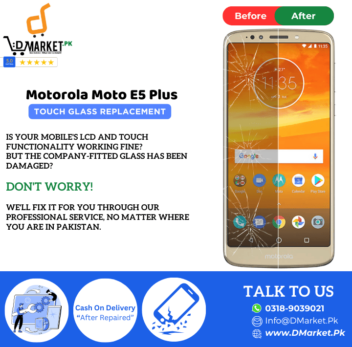 Motorola Moto E5 Plus Touch Glass Repair Cost