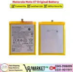 Motorola Moto E7 Original Battery Price In Pakistan