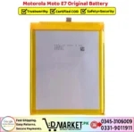 Motorola Moto E7 Original Battery Price In Pakistan