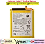 Motorola Moto E7 Original Battery Price In Pakistan