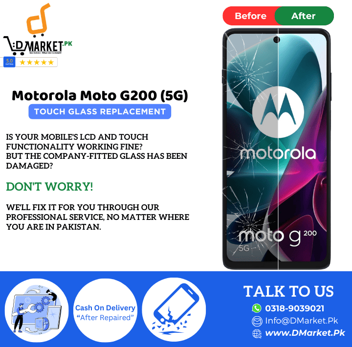 Motorola Moto G200 5G Touch Glass Repair Cost