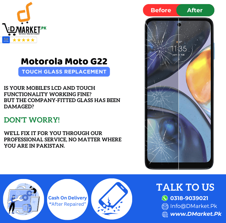 Motorola Moto G22 Touch Glass Repair Cost