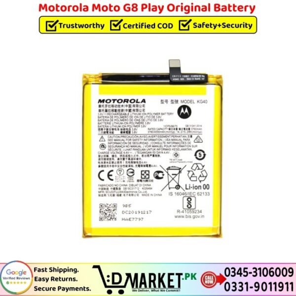 Motorola Moto G8 Play Original Battery Price In Pakistan