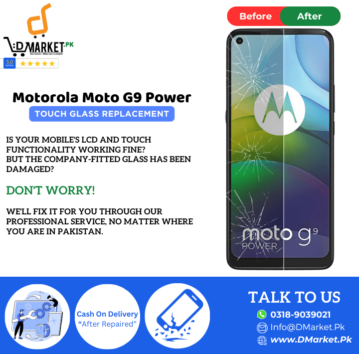 Motorola Moto G9 Power Touch Glass Repair Cost