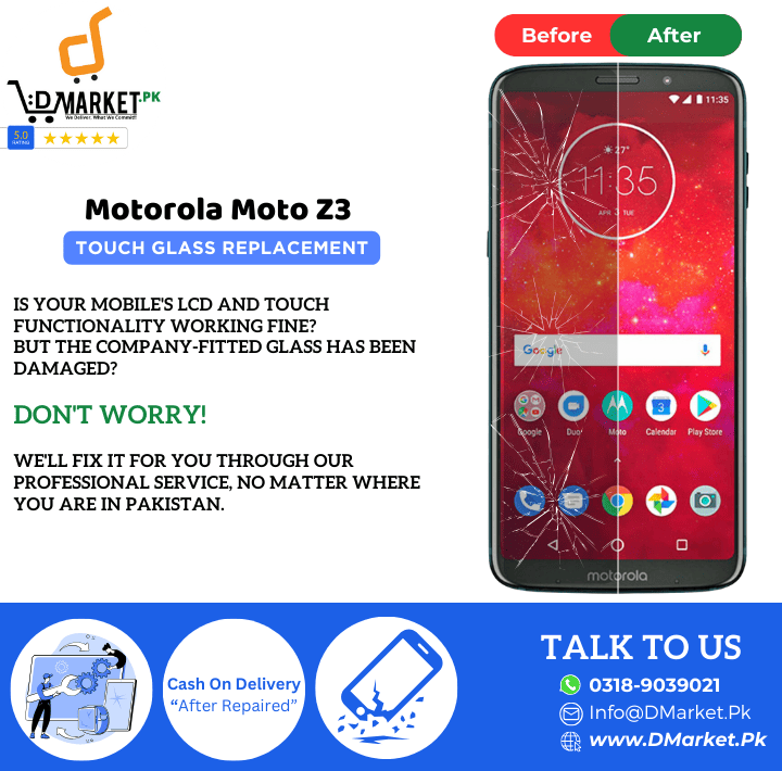 Motorola Moto Z3 Touch Glass Repair Cost