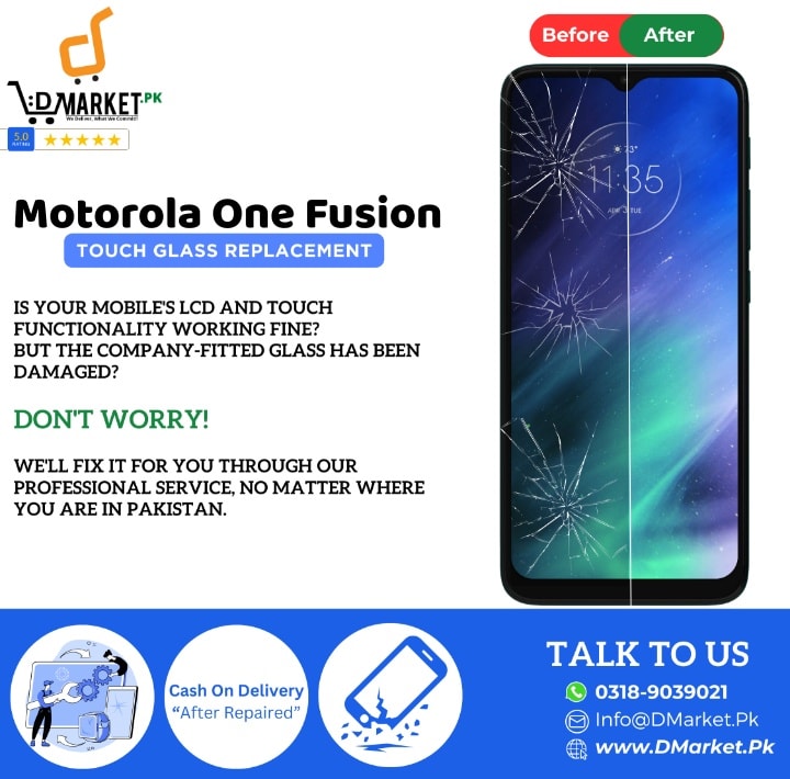 Motorola One Fusion Touch Glass Repair Cost