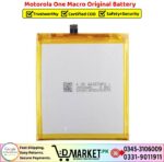 Motorola One Macro Original Battery Price In Pakistan