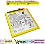Motorola One Macro Original Battery Price In Pakistan
