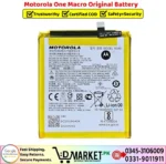 Motorola One Macro Original Battery Price In Pakistan