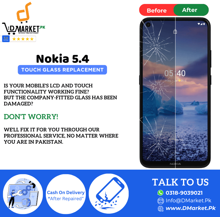 Nokia 5.4 Touch Glass Repair Cost