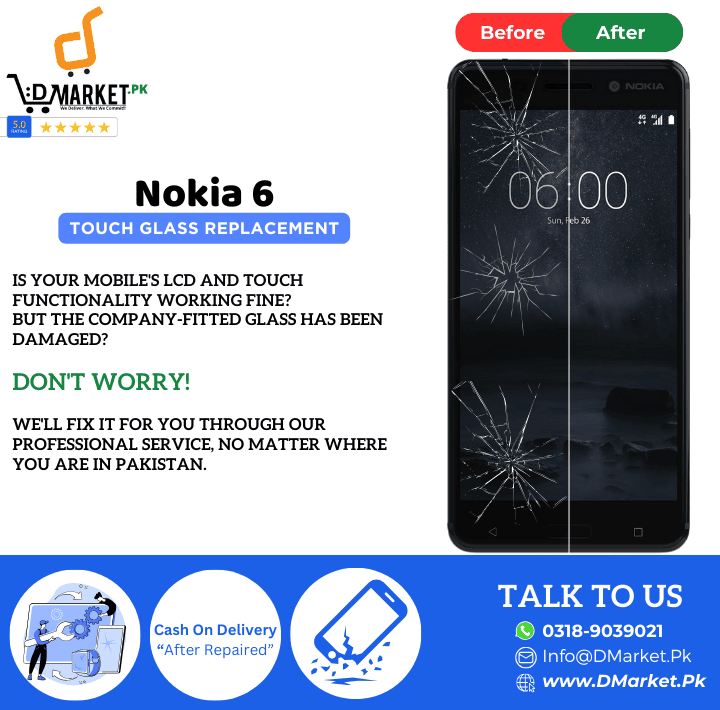 Nokia 6 Touch Glass Repair Cost