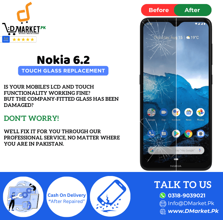 Nokia 6.2 Touch Glass Repair Cost