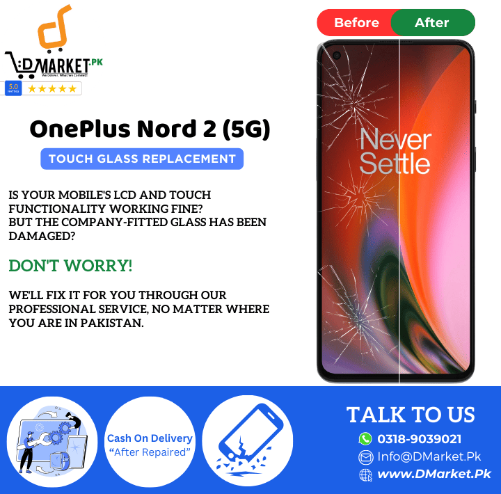 OnePlus Nord 2 5G Touch Glass Repair Cost