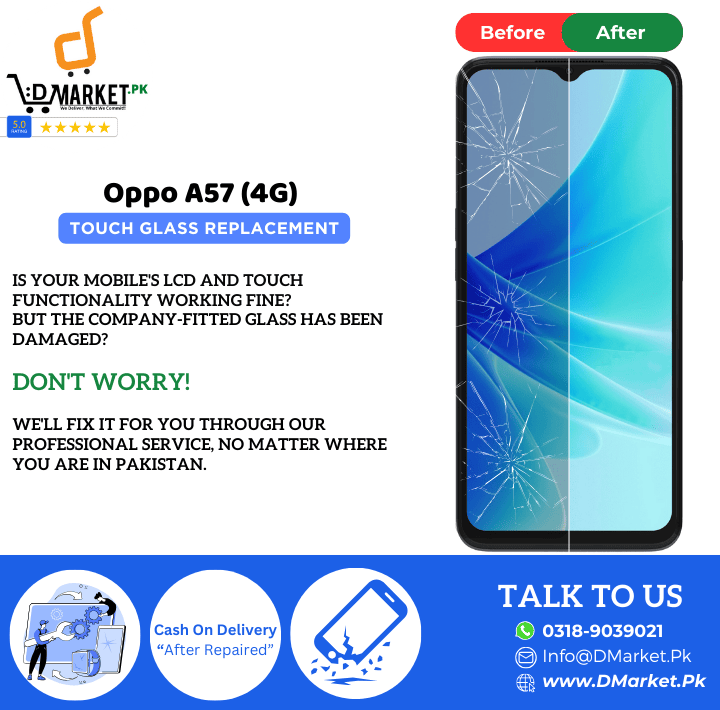 Oppo A57 4G Touch Glass Repair Cost