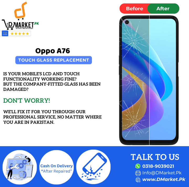 Oppo A76 Touch Glass Repair Cost Oppo A76 Touch Glass Repair Cost