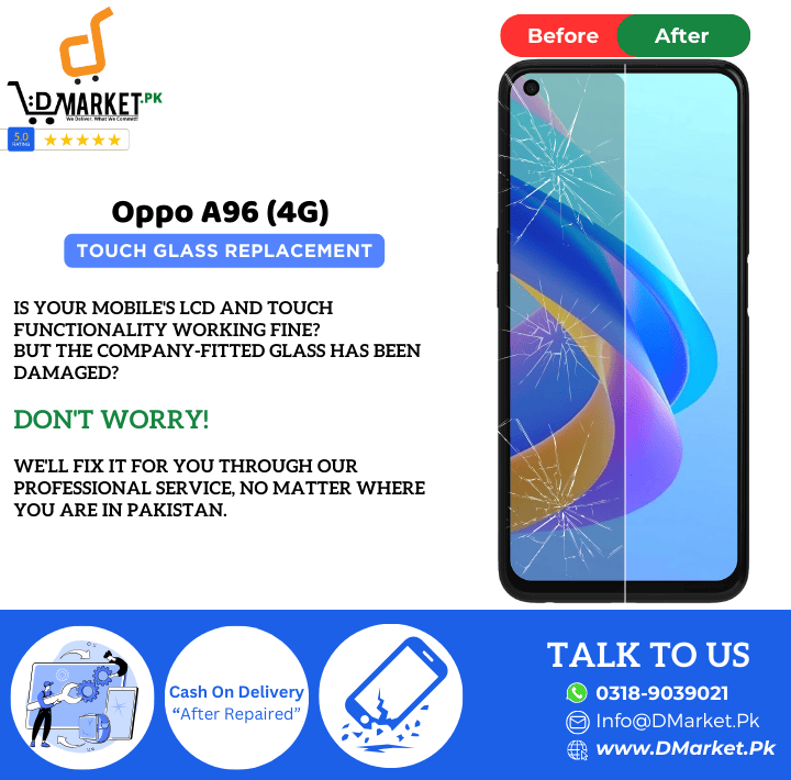 Oppo A96 4G Touch Glass Repair Cost