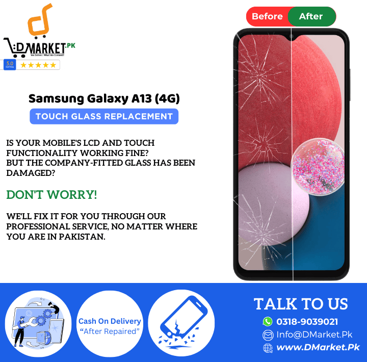 Samsung Galaxy A13 4G Touch Glass Repair Cost